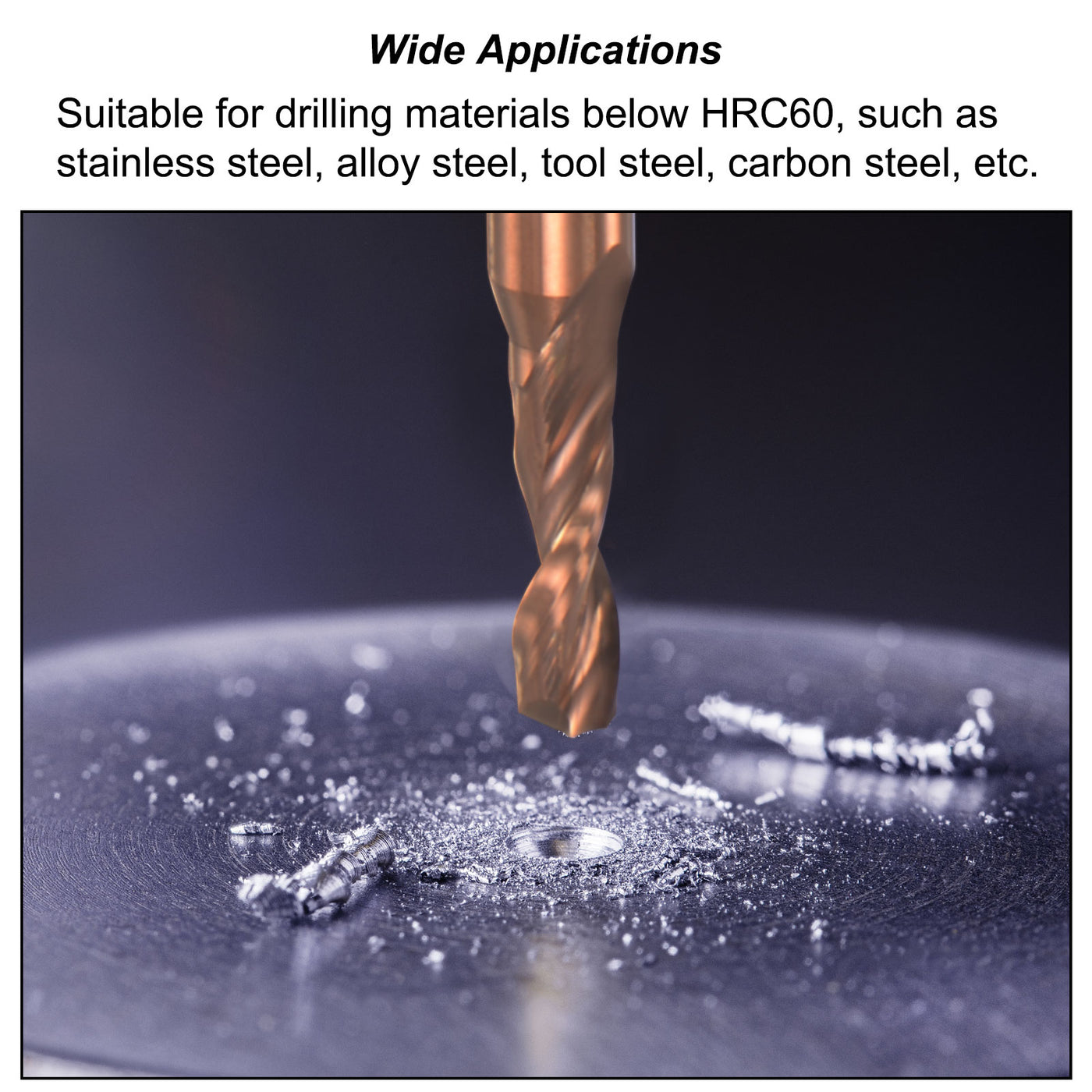 uxcell Titanium Coated Carbide Twist Drill Bit