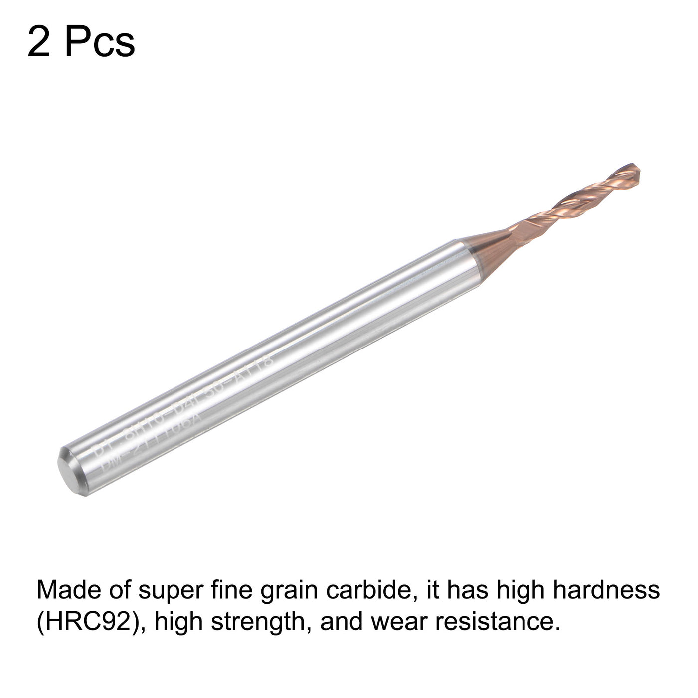 uxcell Titanium Coated Carbide Straight Shank Drill Bit