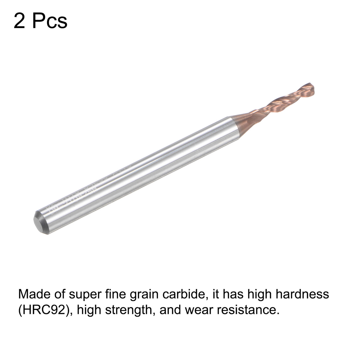 uxcell Titanium Coated Carbide Straight Shank Drill Bit