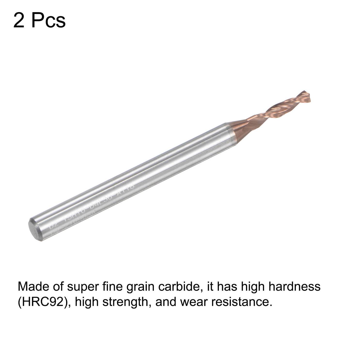 uxcell Titanium Coated Carbide Straight Shank Drill Bit