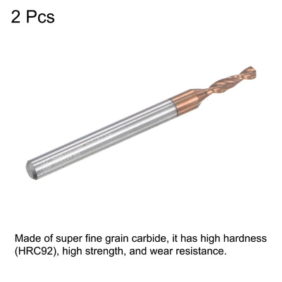 Harfington Titanium Coated Carbide Straight Shank Twist Drill Bit