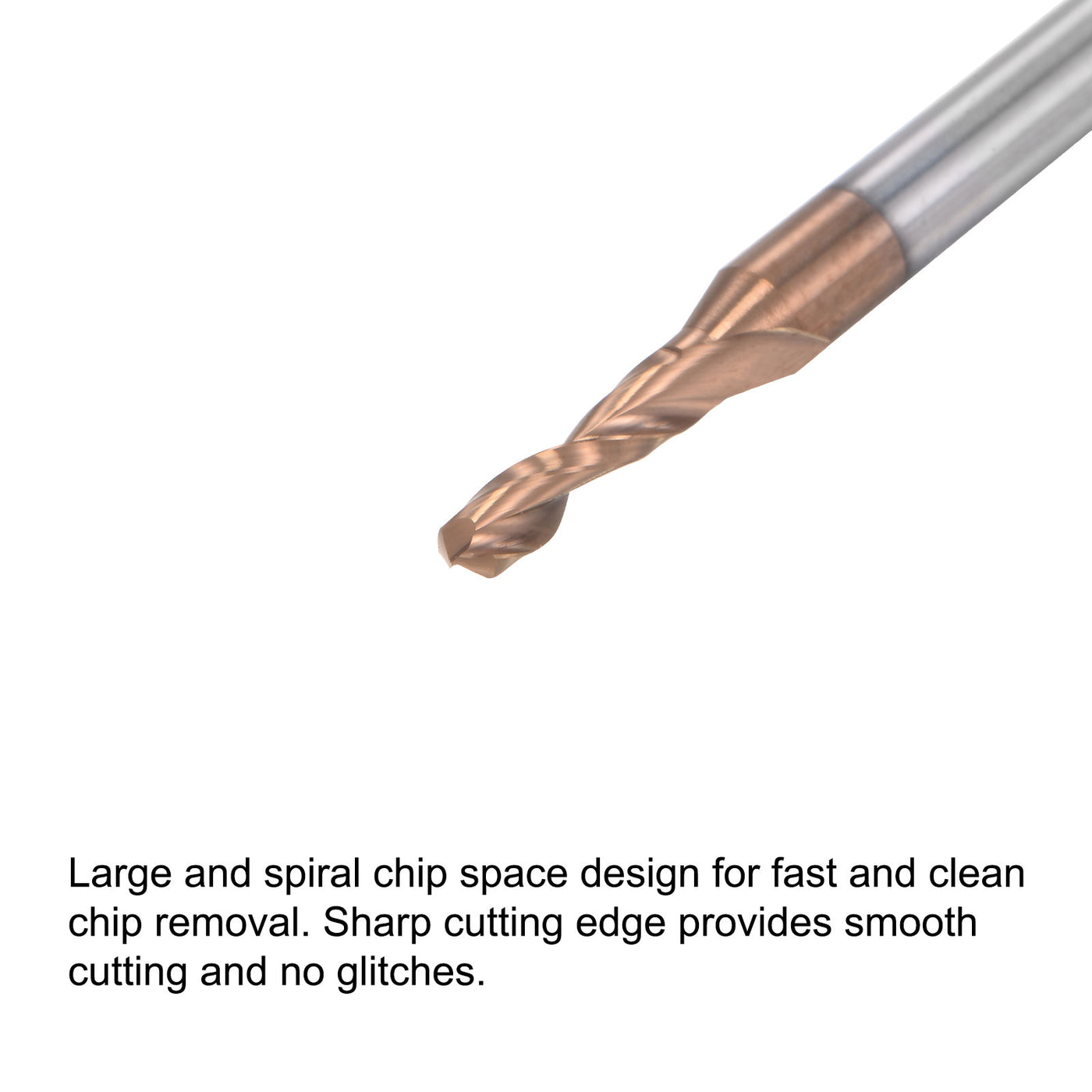 uxcell Titanium Coated Carbide Straight Shank Twist Drill Bit