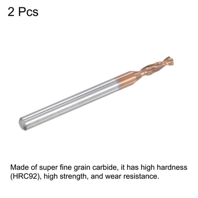 Harfington Titanium Coated Carbide Straight Shank Twist Drill Bit