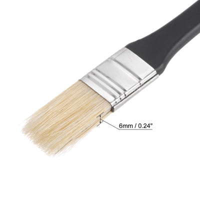 Harfington Width Small Paint Brush Natural Bristle with Wood Handle Tool