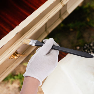 Harfington Width Small Paint Brush Natural Bristle with Wood Handle Tool