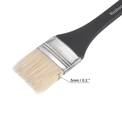 Harfington Width Small Paint Brush Natural Bristle with Wood Handle Tool