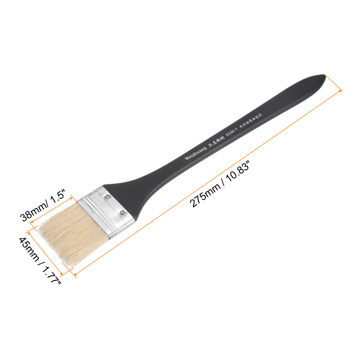 Harfington Width Small Paint Brush Natural Bristle with Wood Handle Tool