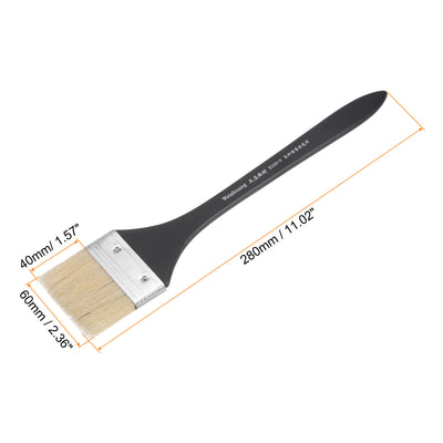 Harfington Width Small Paint Brush Natural Bristle with Wood Handle Tool