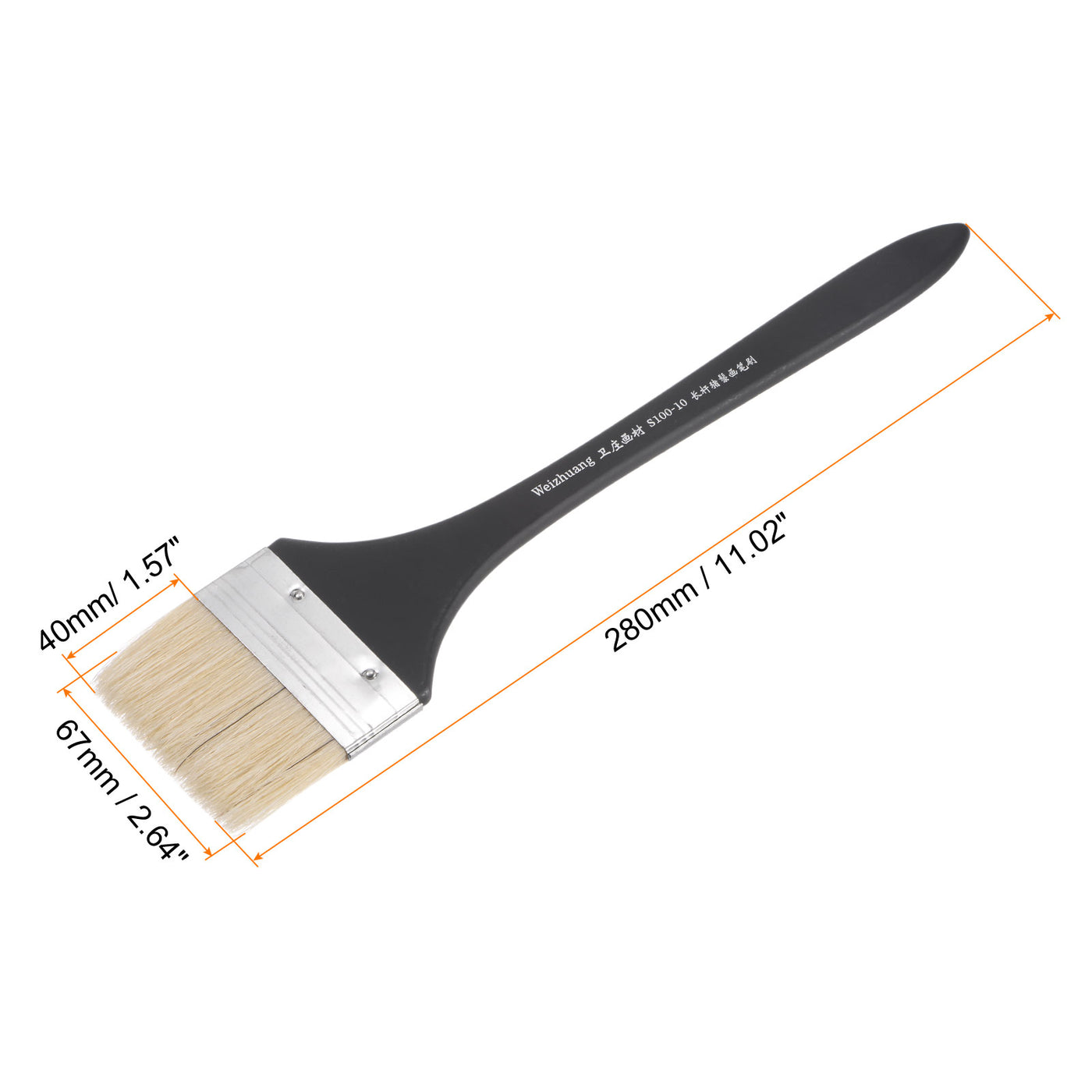 Harfington Width Small Paint Brush Natural Bristle with Wood Handle Tool