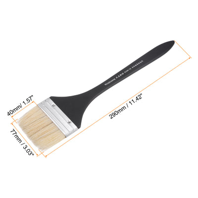 Harfington Width Small Paint Brush Natural Bristle with Wood Handle Tool