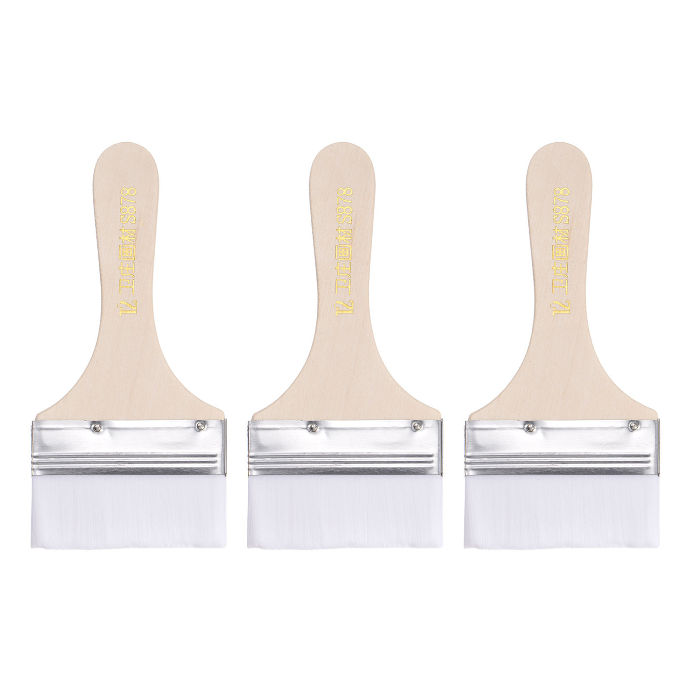 Harfington Width Small Paint Brush Natural Bristle with Wood Handle Tools