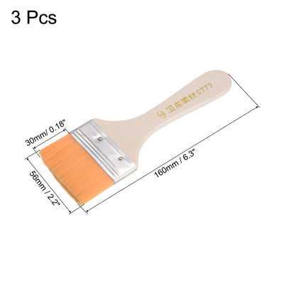 Harfington Width Small Paint Brush Natural Bristle with Wood Handle Tools