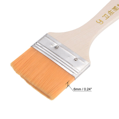 Harfington Width Small Paint Brush Natural Bristle with Wood Handle Tools