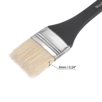 Harfington Width Small Paint Brush Natural Bristles with Wood Handle Tools