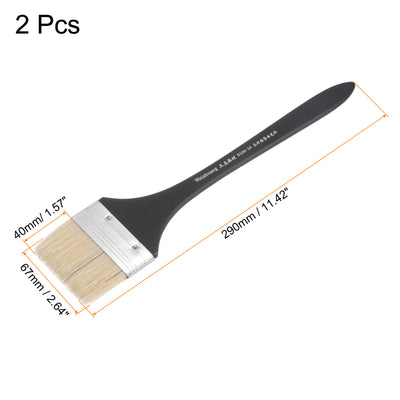 Harfington Width Small Paint Brush Natural Bristles with Wood Handle Tools
