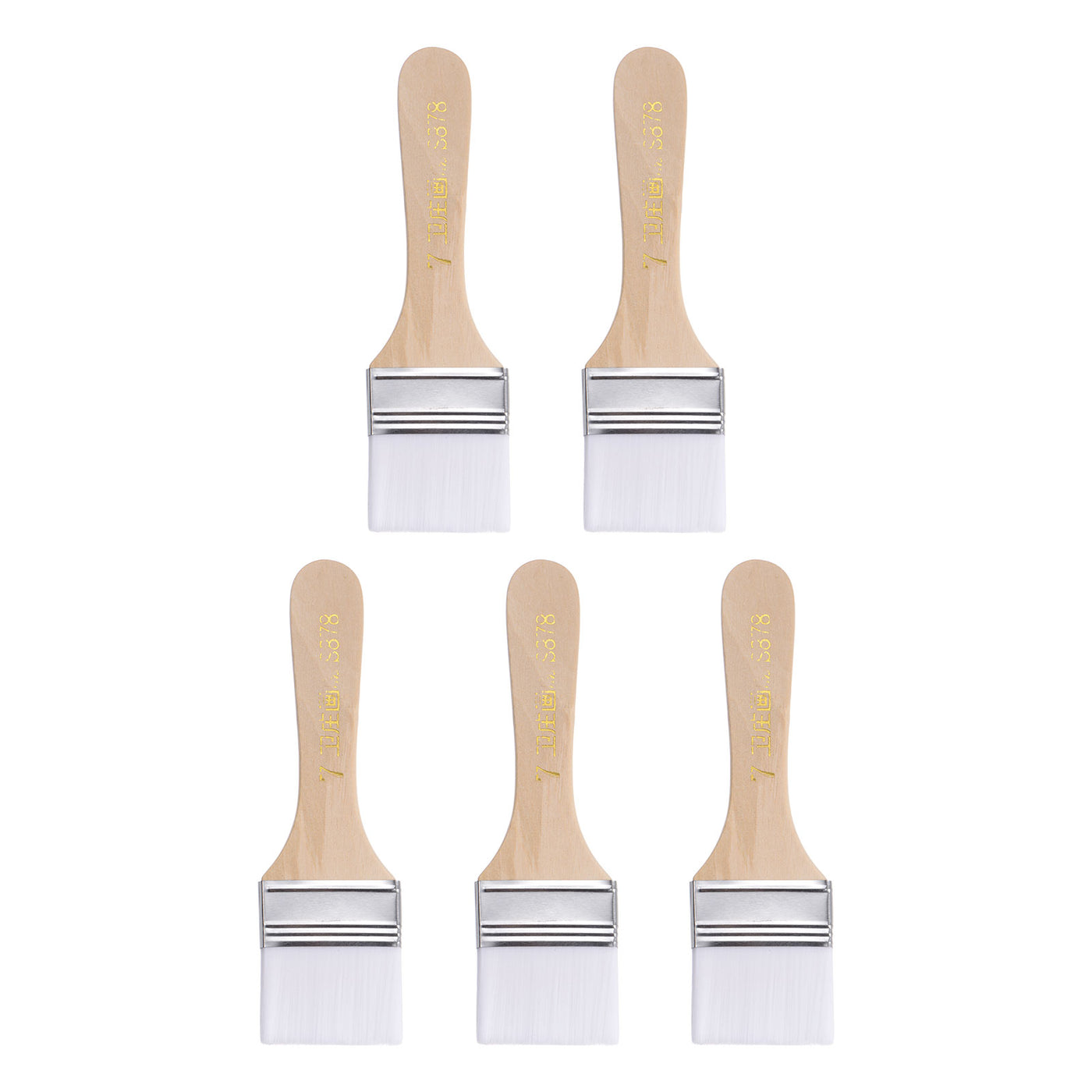 Harfington Width Small Paint Brushes Natural Bristle with Wood Handle Tools