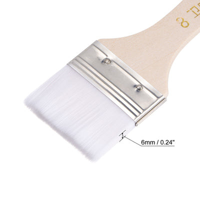 Harfington Width Small Paint Brushes Natural Bristle with Wood Handle Tools