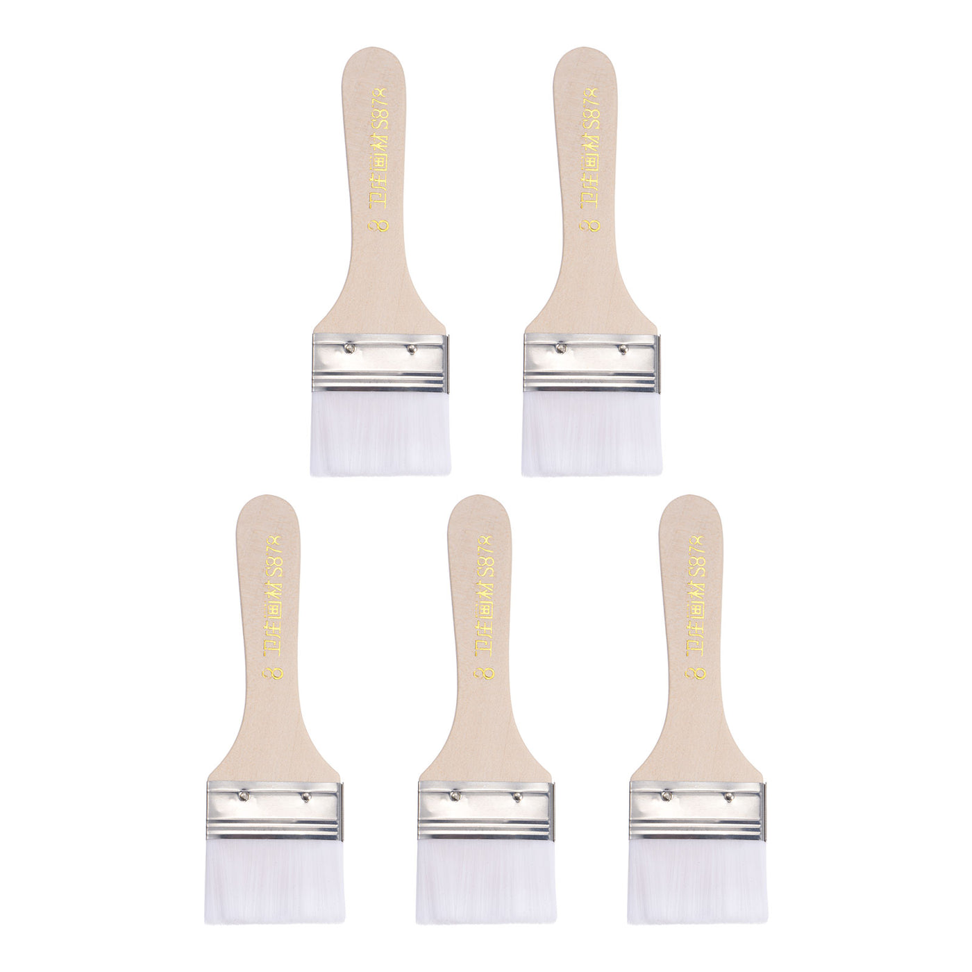 Harfington Width Small Paint Brushes Natural Bristle with Wood Handle Tools