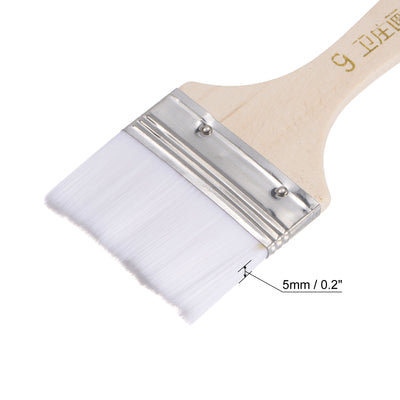 Harfington Width Small Paint Brushes Natural Bristle with Wood Handle Tools