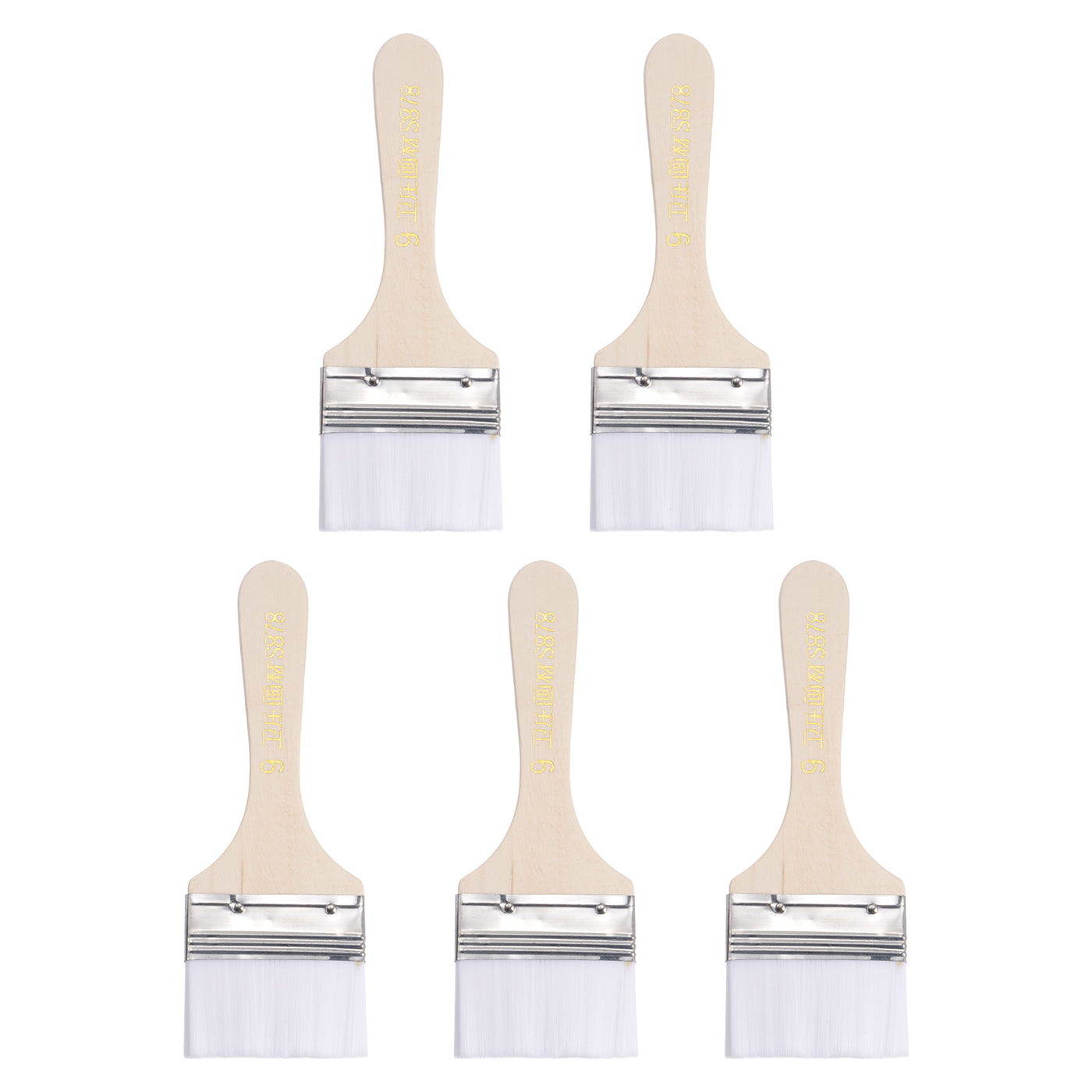 Harfington Width Small Paint Brushes Natural Bristle with Wood Handle Tools