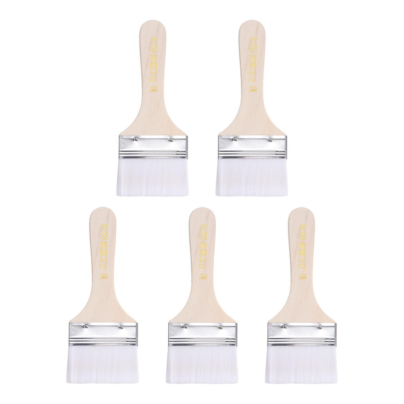 Harfington Width Small Paint Brushes Natural Bristle with Wood Handle Tools