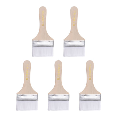 Harfington Width Small Paint Brushes Natural Bristle with Wood Handle Tools
