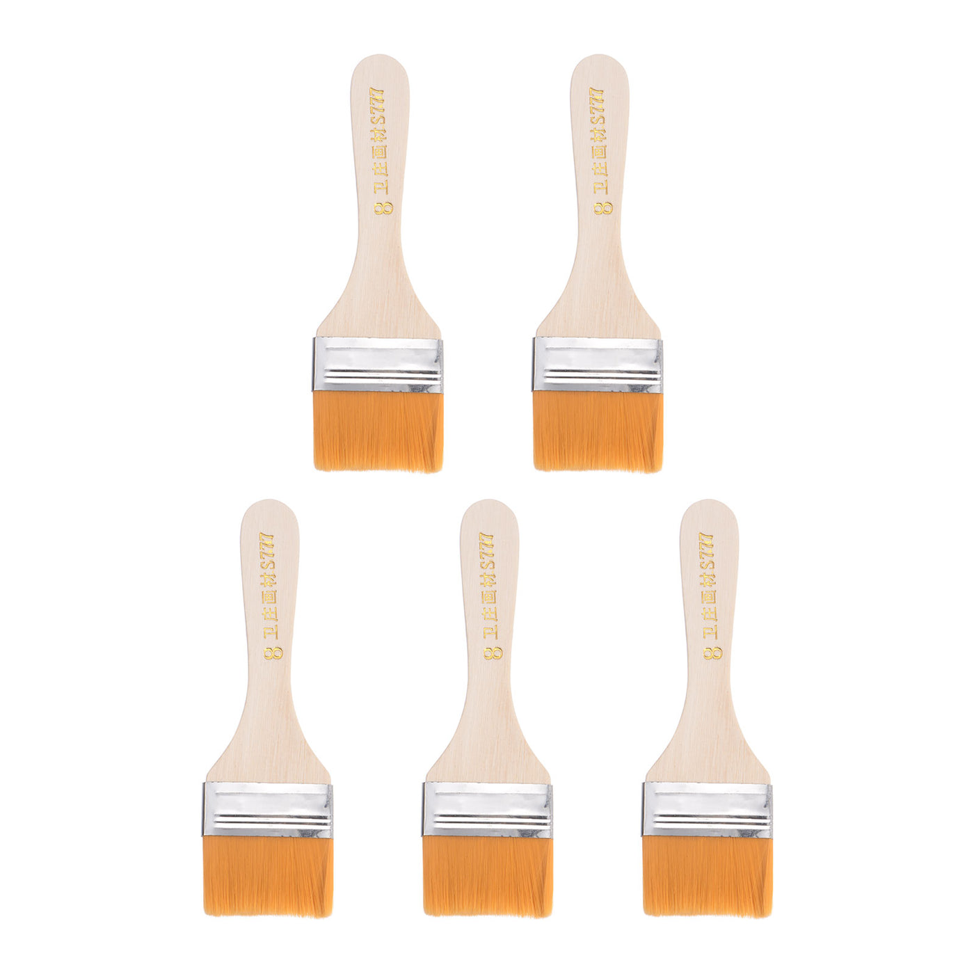 Harfington Width Small Paint Brushes Natural Bristle with Wood Handle Tools