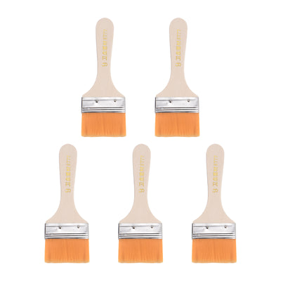 Harfington Width Small Paint Brushes Natural Bristle with Wood Handle Tools