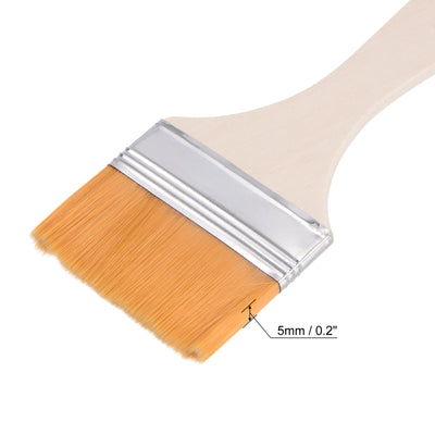 Harfington Width Small Paint Brushes Natural Bristle with Wood Handle Tools