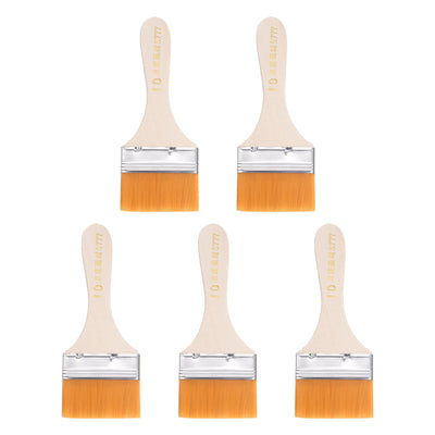 Harfington Width Small Paint Brushes Natural Bristle with Wood Handle Tools