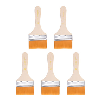 Harfington Width Small Paint Brushes Natural Bristle with Wood Handle Tools