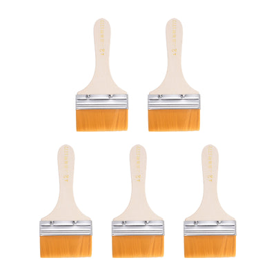 Harfington Width Small Paint Brushes Natural Bristle with Wood Handle Tools