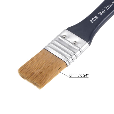 Harfington Width Small Paint Brush Natural Bristle with Wood Handle Paint Tools