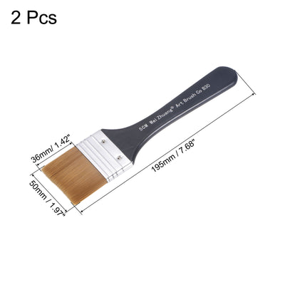 Harfington Width Small Paint Brush Natural Bristle with Wood Handle Paint Tools