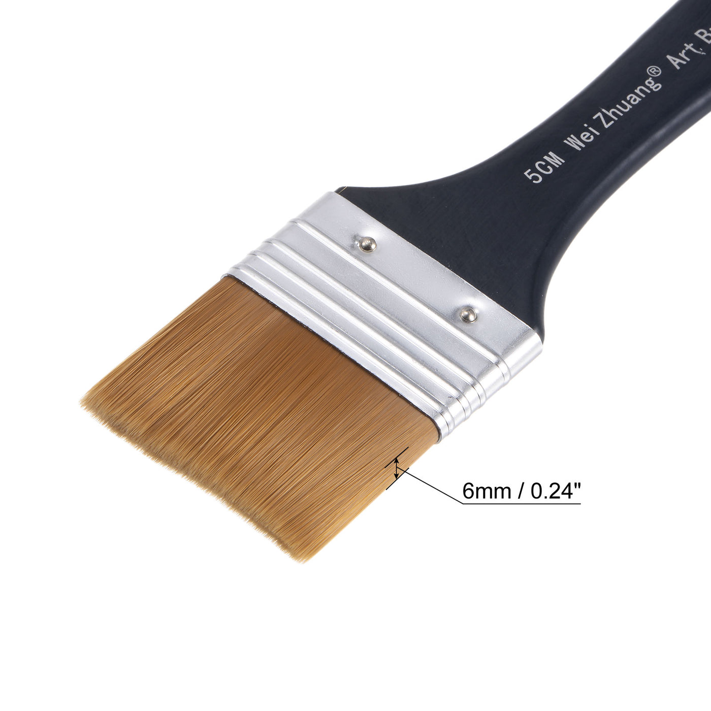 Harfington Width Small Paint Brush Natural Bristle with Wood Handle Paint Tools