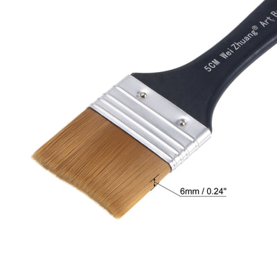 Harfington Width Small Paint Brush Natural Bristle with Wood Handle Paint Tools