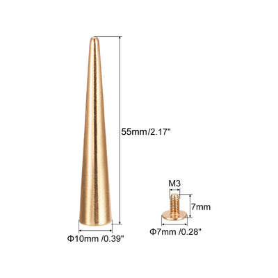 Harfington Screw Back Rivets Solid Leather Studs for DIY Handbags