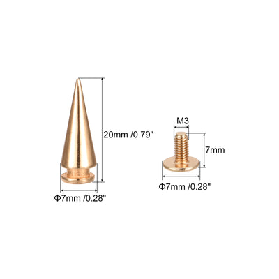 Harfington Screw Back Rivets Solid Leather Studs for DIY Leather