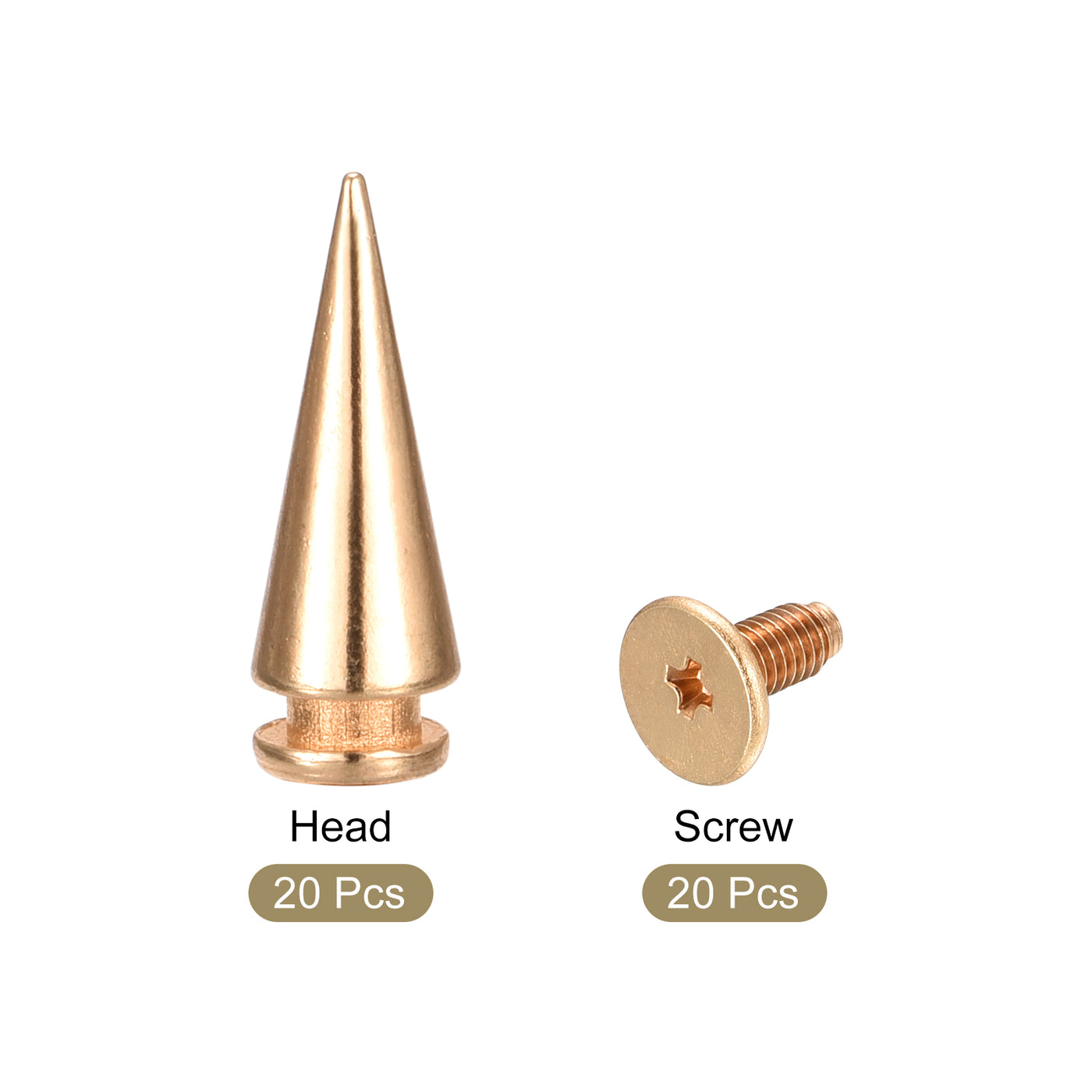 Harfington Screw Back Rivets Solid Leather Studs for DIY Leather