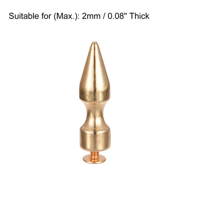 Harfington Screw Back Rivet Solid Leather Studs for DIY