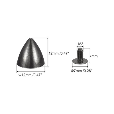 Harfington Screw Back Rivet, Hollow Leather Studs for DIY