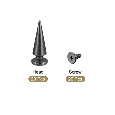 Harfington Screw Back Rivet, Solid Leather Studs for Leather