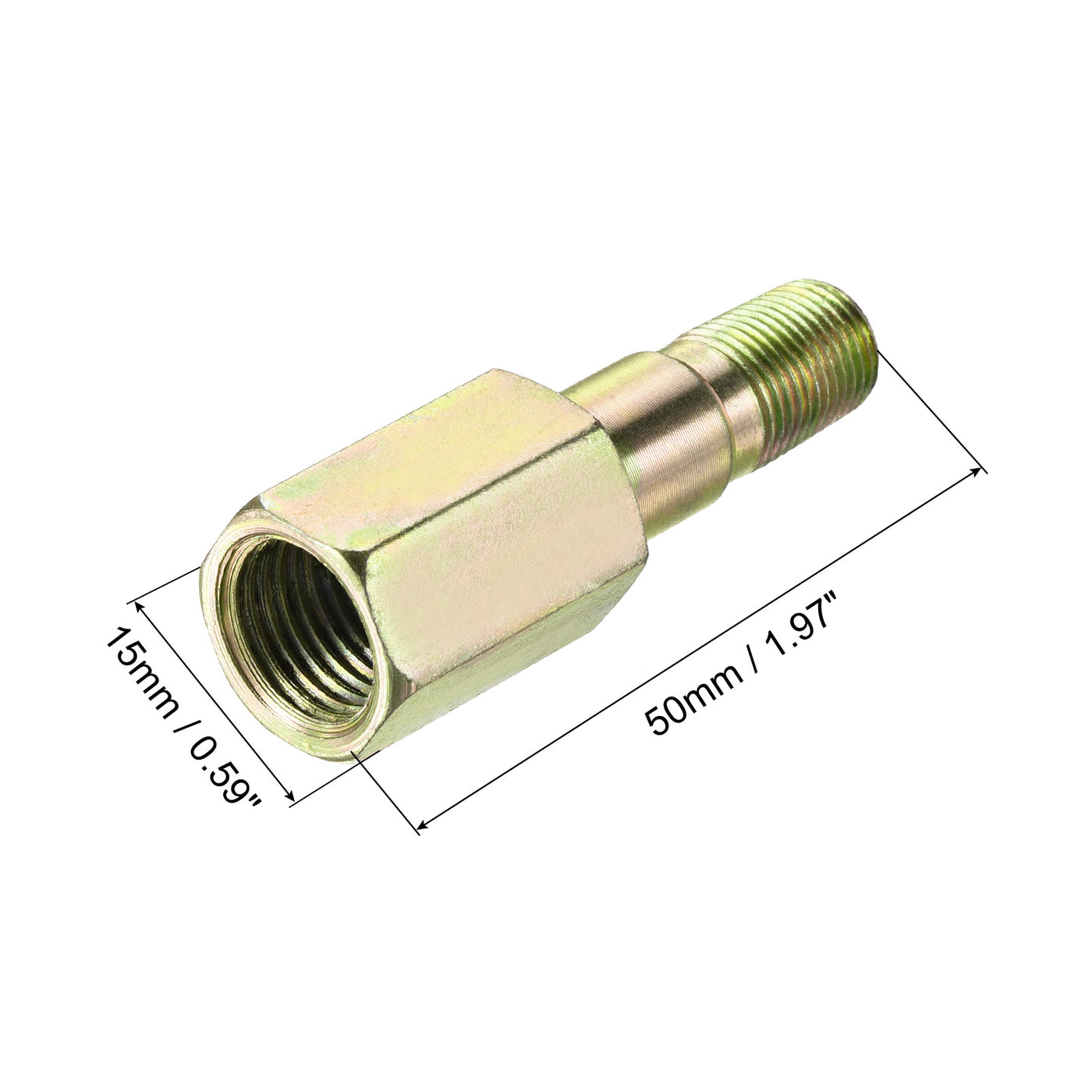 Harfington Iron Extension Hex Pipe Fitting Female to Male Thread Connector Adapter