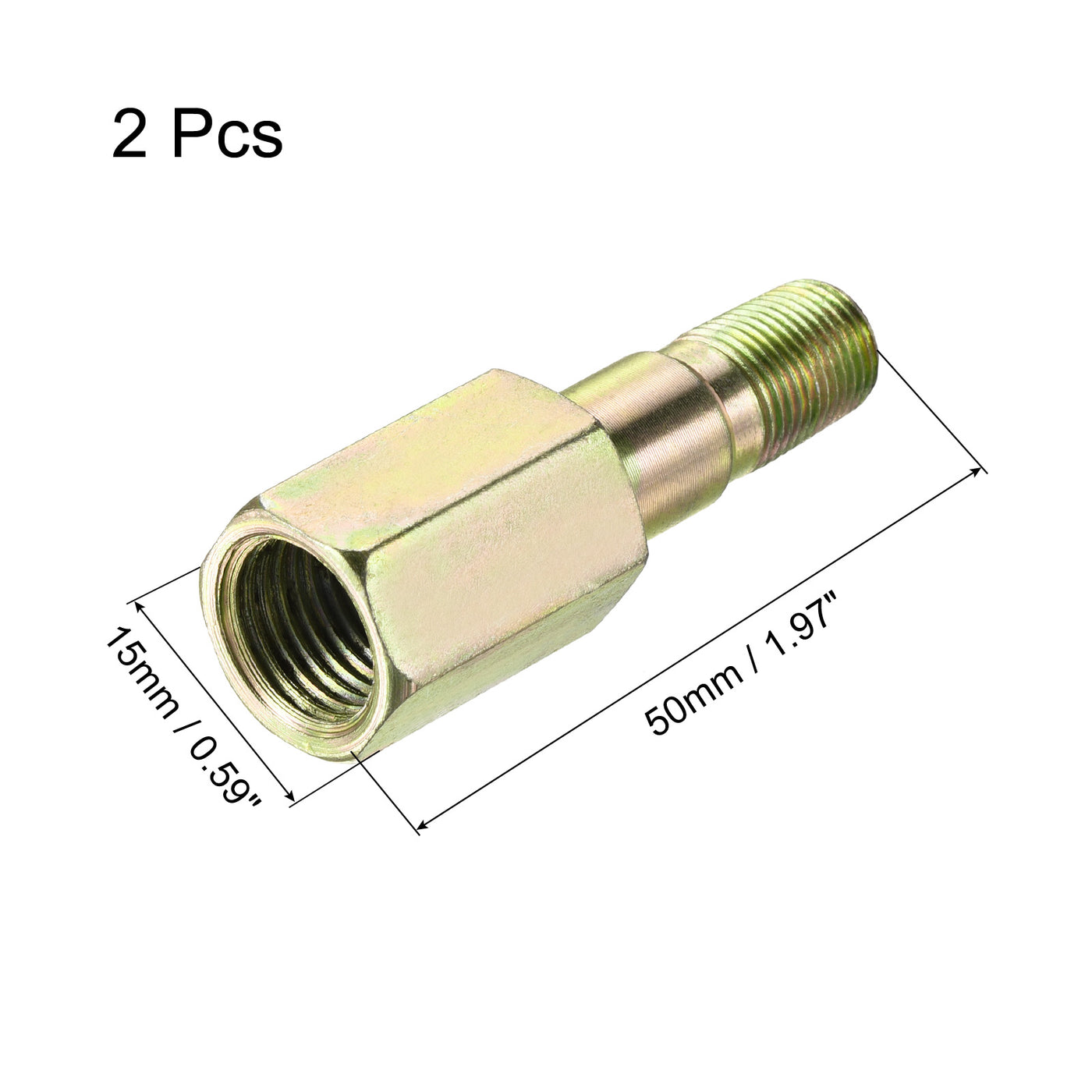 Harfington Iron Extension Hex Pipe Fitting Female to Male Thread Connector Adapter