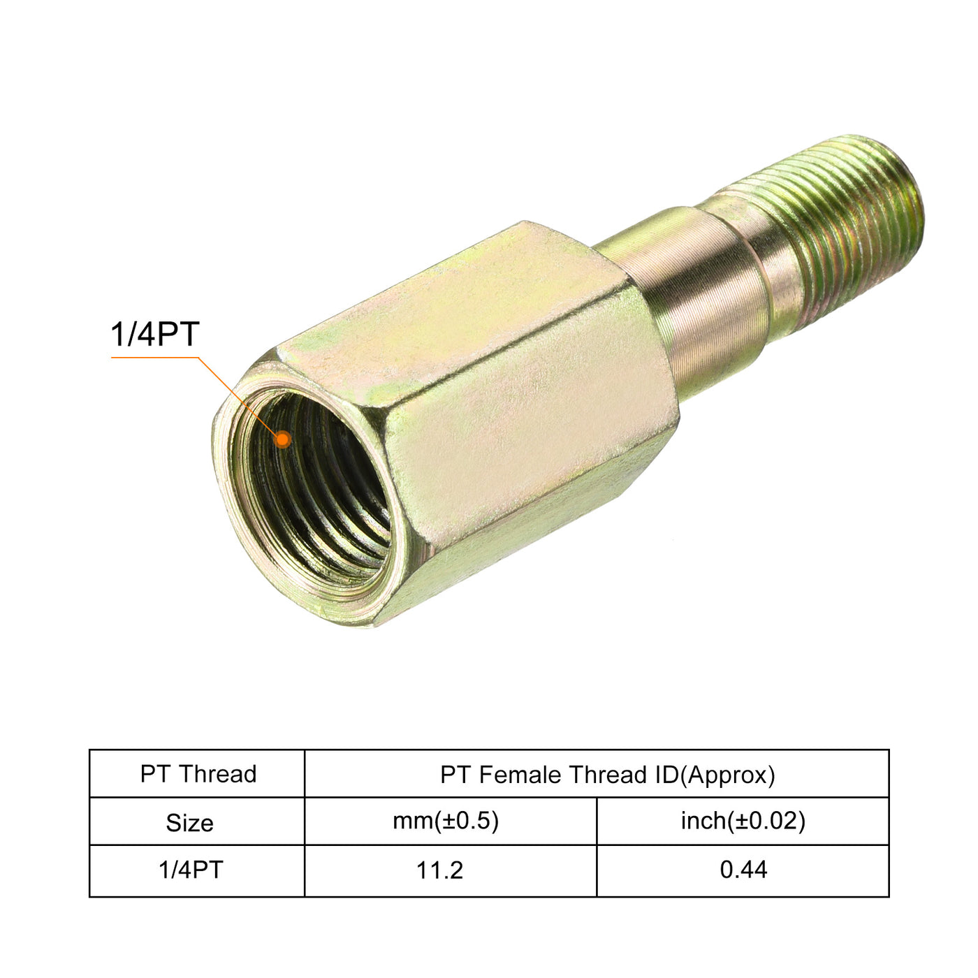 Harfington Iron Extension Hex Pipe Fitting Female to Male Thread Connector Adapter