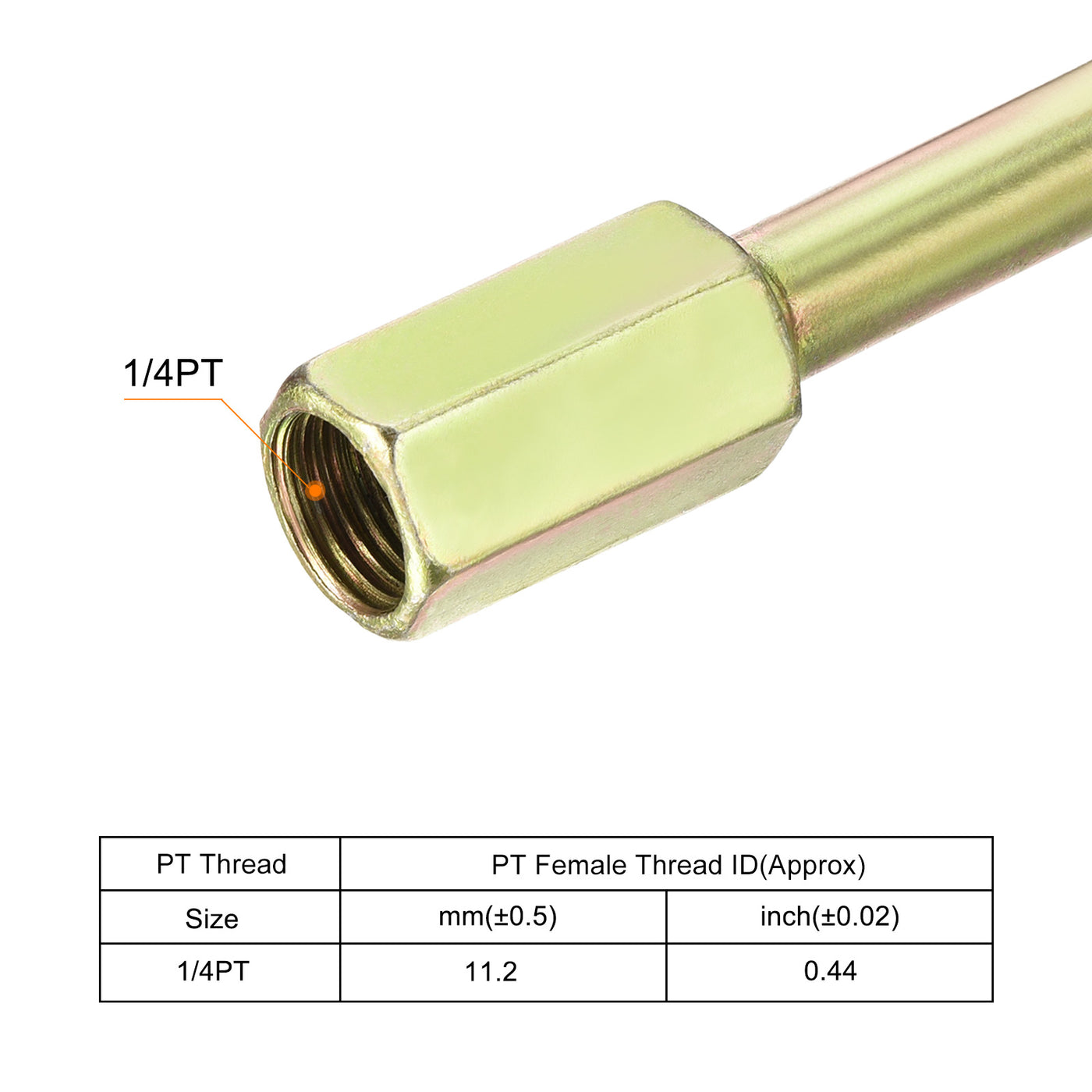 Harfington Iron Extension Hex Pipe Fitting Female to Male Thread Connector Adapter
