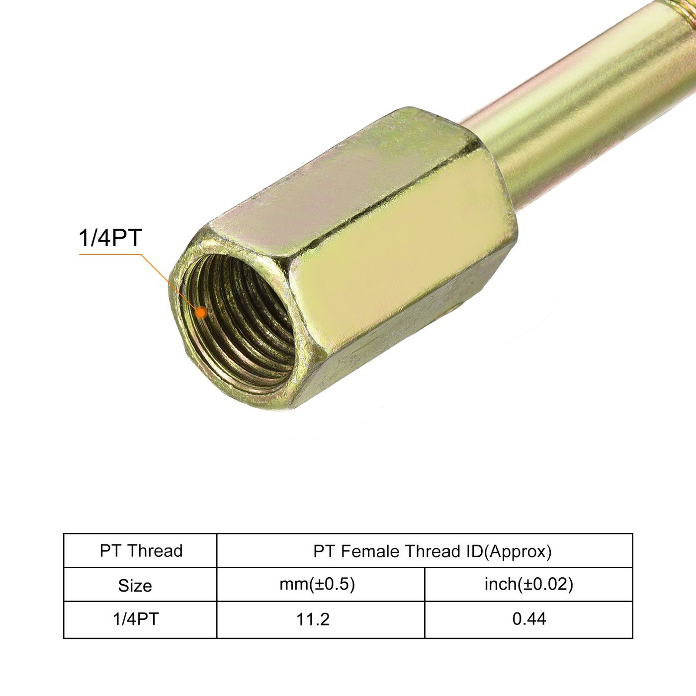 Harfington Iron Extension Hex Pipe Fitting Female to Male Thread Connector Adapter