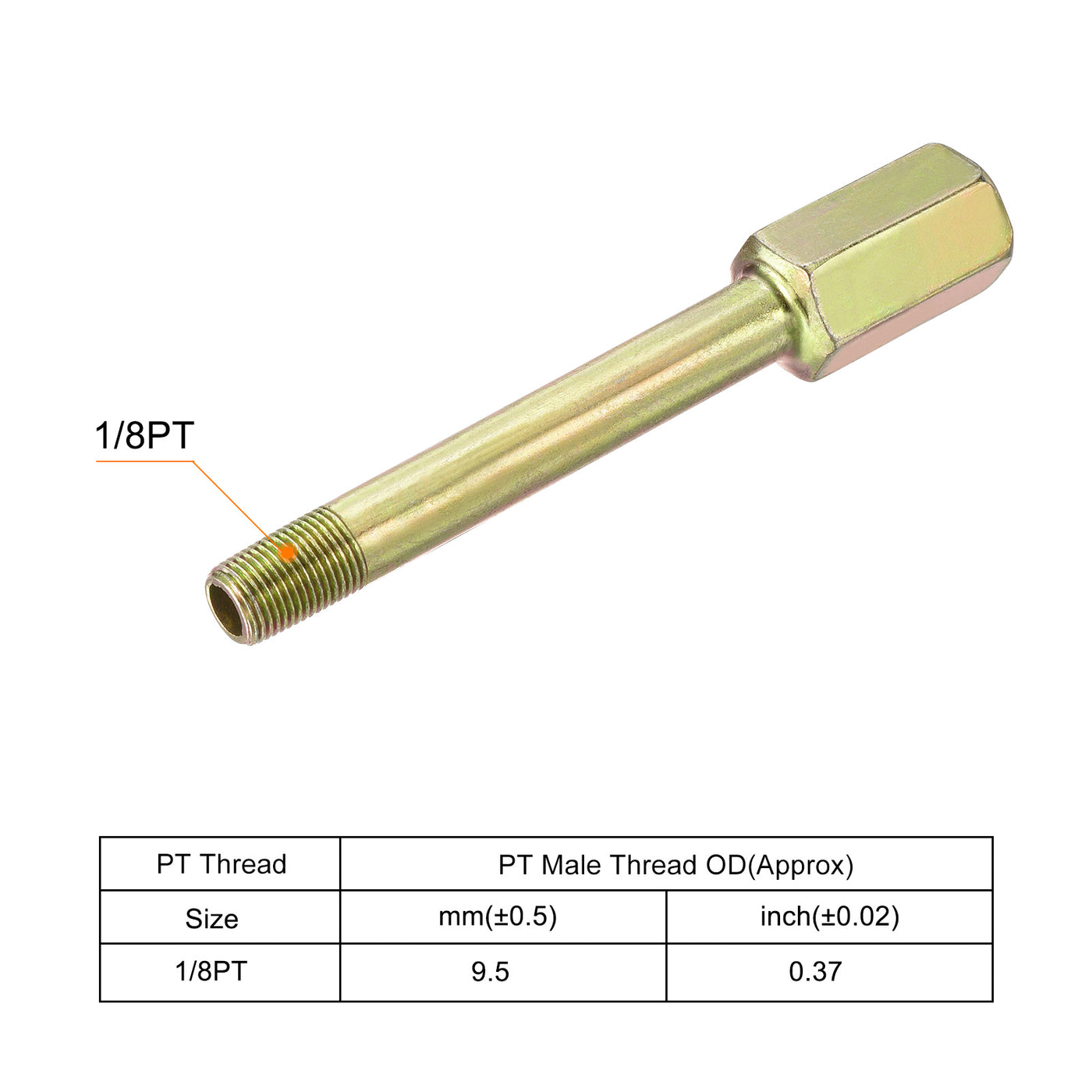 Harfington Iron Extension Hex Pipe Fitting Female to Male Thread Connector Adapter