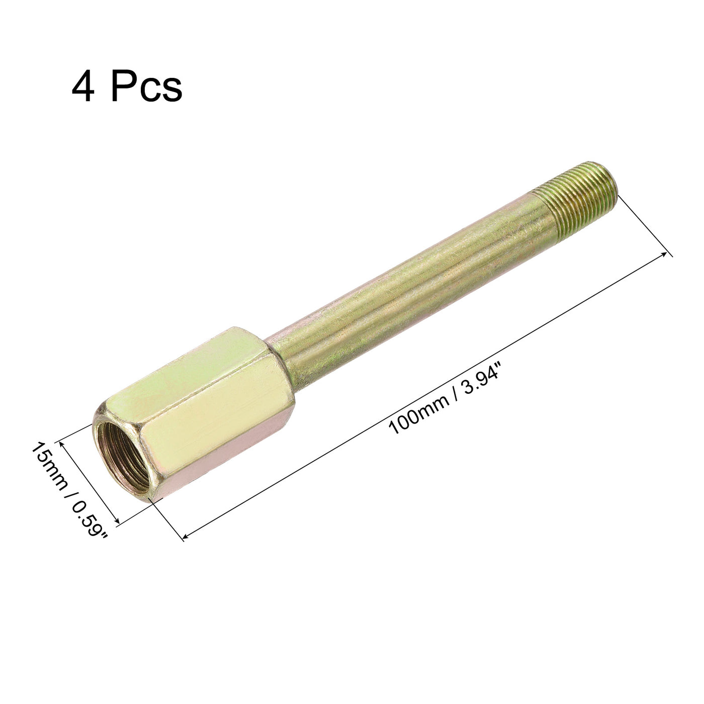 Harfington Iron Extension Hex Pipe Fitting Female to Male Thread Connector Adapter