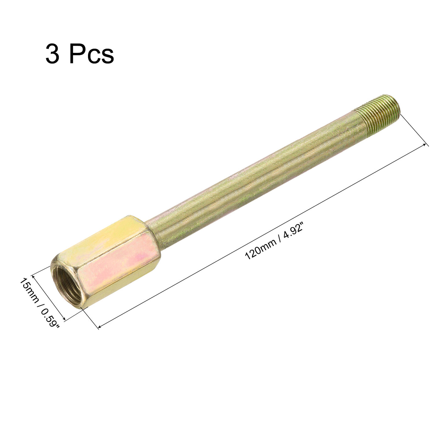 Harfington Iron Extension Hex Pipe Fitting Female to Male Thread Connector Adapter